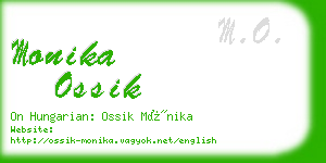 monika ossik business card